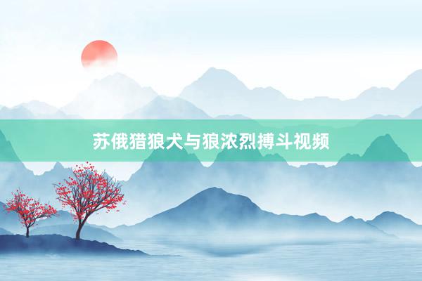 苏俄猎狼犬与狼浓烈搏斗视频